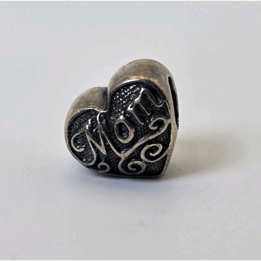 Zable Mom Heart Charm Bead Sterling Silver 925 Love Family‎ Bracelet Charm - Picture 6 of 7